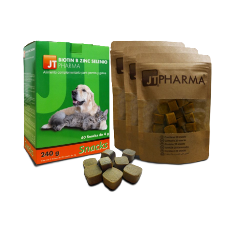 JT-BIOTIN B ZINC SELENIU 60 SNACKS